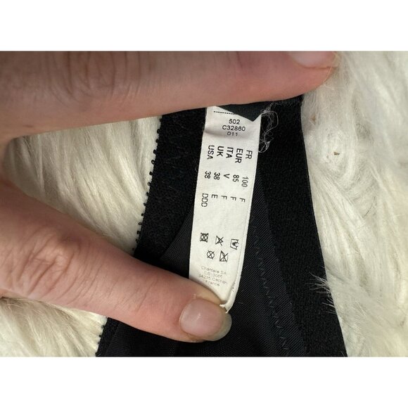 Chantelle C32860 Sz 38DDD Rive Gauche Full Coverage Smooth Black Underwire Bra - Picture 10 of 13